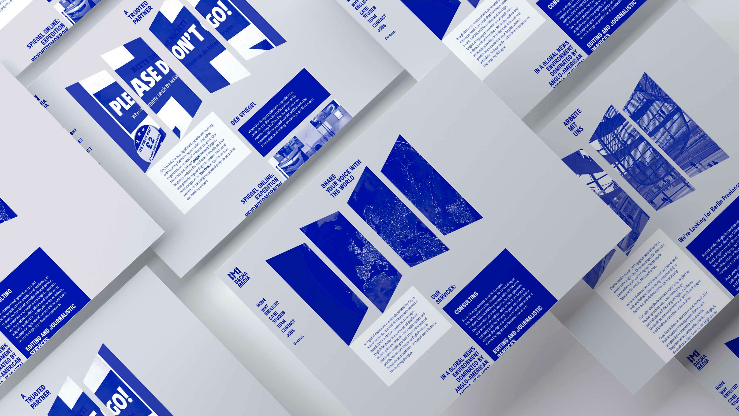 Startling Brands Dacha Media Branding Logo Design Visual Identity Stationery Brochures Berlin Translation Journalism